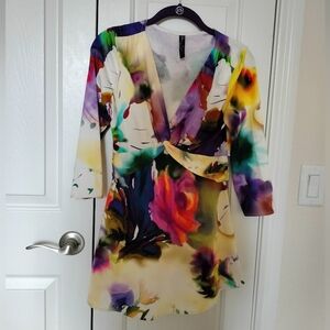 Elana Kattan Multicolor Floral Women's Long Shirt